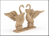 3D sculpture carved by 5 axis cnc wood carving router machine 